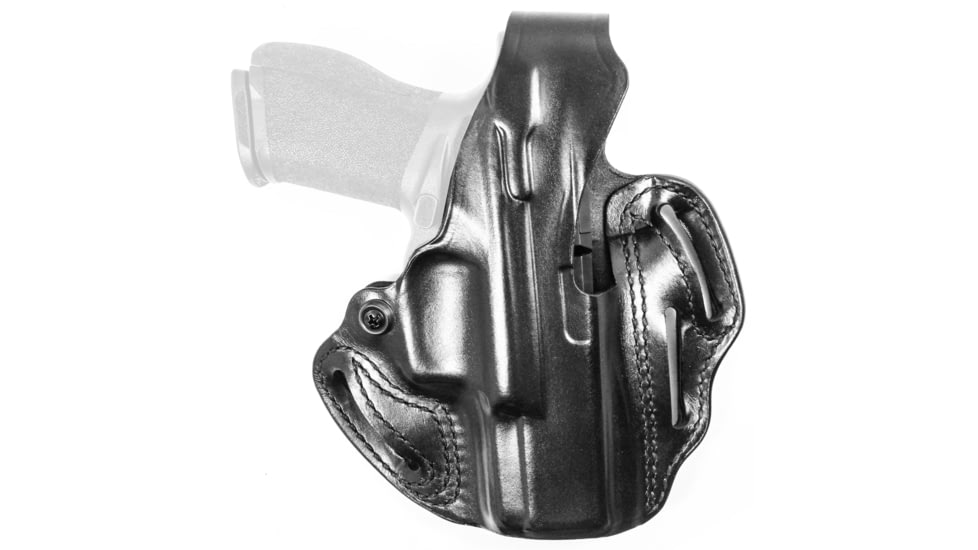 DeSantis Gunhide THUMB BREAK SCABBARD, OWB Holster, Springfield Echelon 4in w or w/o Optic, Leather Construction, Right Hand, Black, 001BA8ZZ0