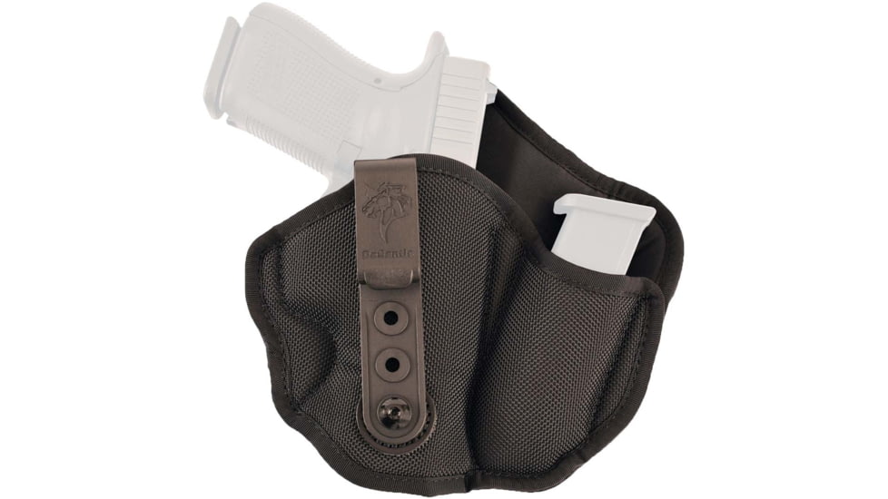 DeSantis Inner Piece 2.0 IWB Holster, Colt Officer, Glock 42, Kahr 9/40, KLTC P11, Kimber Ultra Carry, Sig Sauer P290 &amp; Others, Right, Plain, Black, M89BAD6Z0