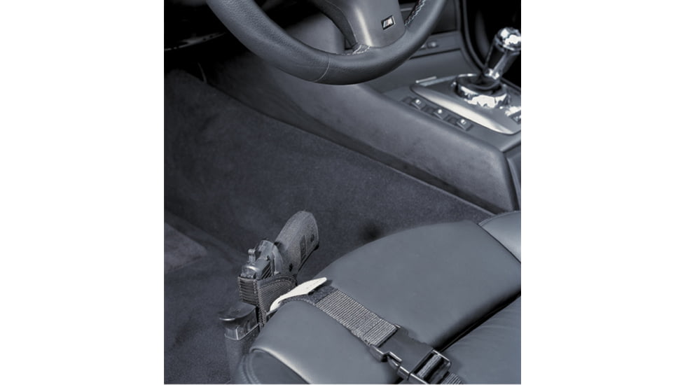 DeSantis Kingston Car Seat Holster, Most Long, Single Action Pistols Similar to Colt Govt. Model 45, Browning P35, Kimbers w/ 4in-5in Barrels, Ambidextrous, Nylon, Black, N92BJLSZ0