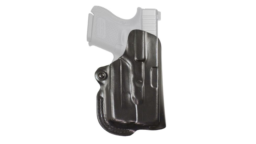 DeSantis Mini Scabbard Leather Belt Holster, Left Hand, Black, 019BB3KZ0