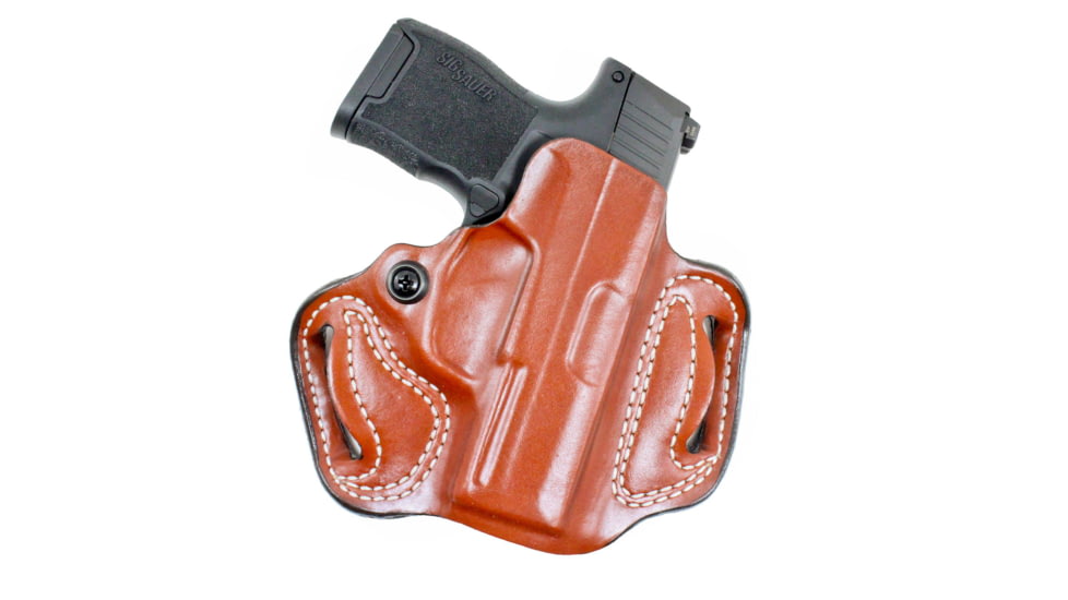 DeSantis Mini Slide OWB Belt Holster, Unlined Leather, RM1C, Right Hand, Plain, Tan, RM1C, 086TA1ZZ0