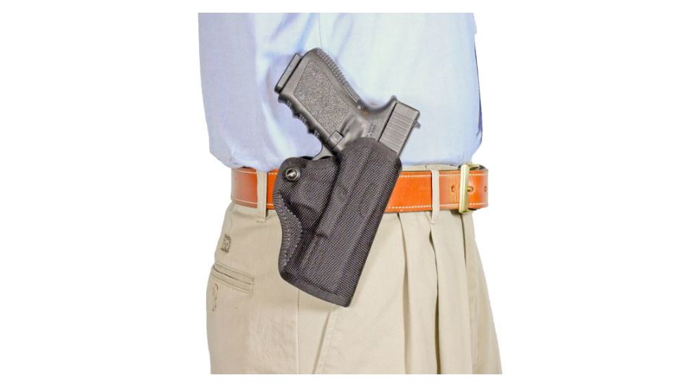 DeSantis Nylon Mini Scabbard Belt Holster for Glock 43, Black, Right Hand M67BA8BZ0