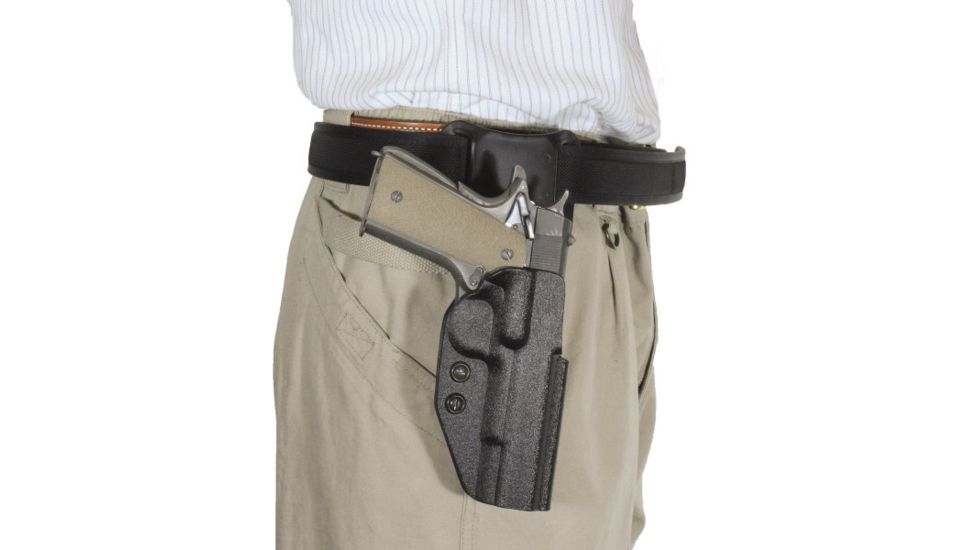 DeSantis Range Master Kydex Holster,Springfield 1911,colt Government Model 45,Kimber,Right Hand,Black 130KA21Z0