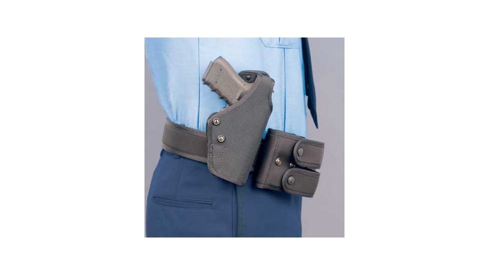 DeSantis Left Hand - Black - Chek-Mate Nylon Hi-Ride Duty Holster M42BBB2Z0