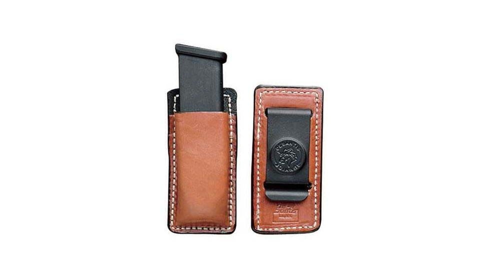 DeSantis Secure Magazine Pouch, Long and Short Double Stack 9mm/40cal, Ambidextrous, Plain, Tan, A47TJGGZ0