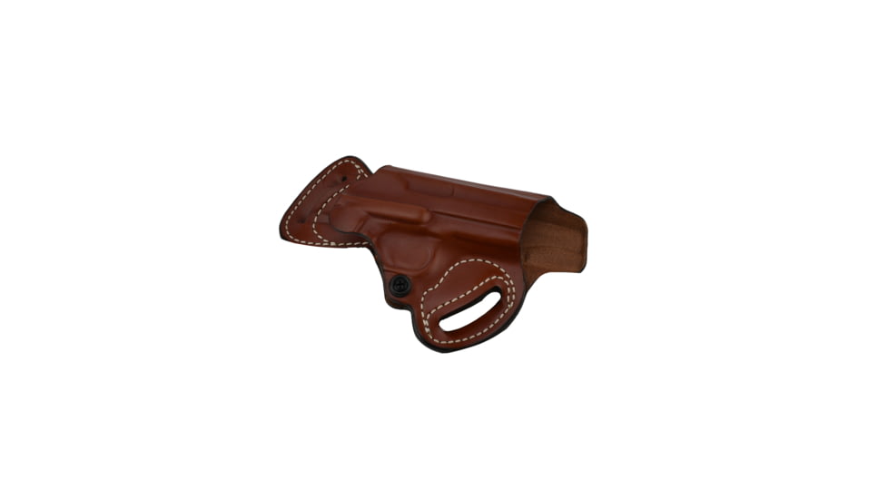 DeSantis Small of Back Leather Belt Holster, Colt Government Model 45cal, 1911, Para P10-P14, Kimber 1911 3in-5in, S&amp;W 1911, Springfield 1911-A1 5in, Right Hand, Plain, Tan, 067TA21Z0