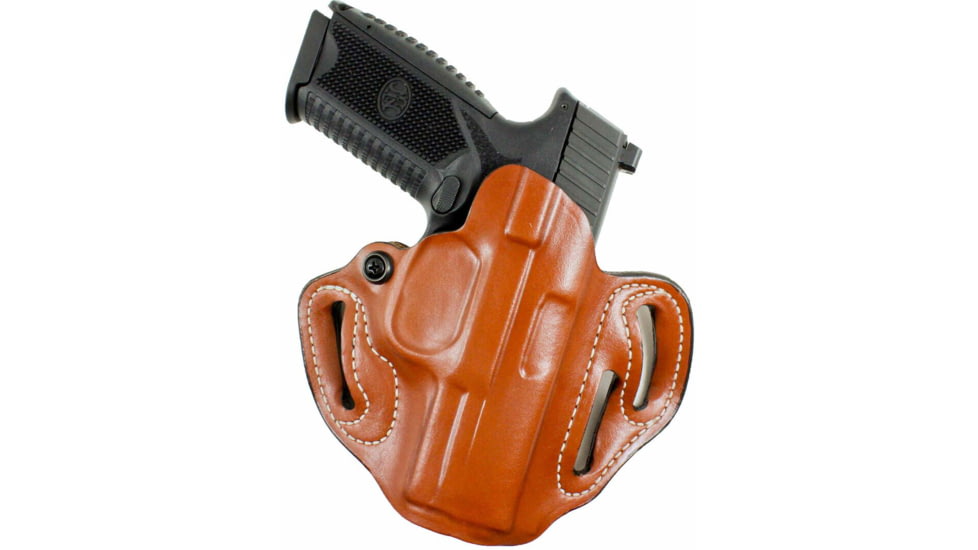 DeSantis Speed Scabbard Leather OWB Belt Holsters, Beretta 92F, 92FS, Taurus PT92, PT99, Right Hand, Plain, Tan, 002TA86Z0