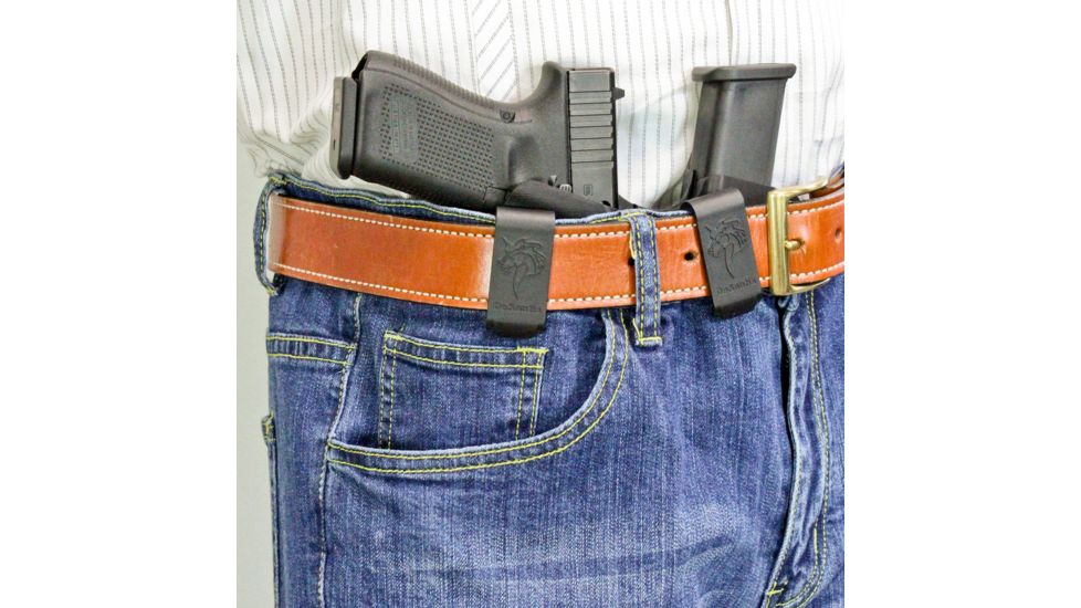 DeSantis G43 Right Hand Hidden Truth Holster w/ Mag Pouch, Black, 160KA8BZ0