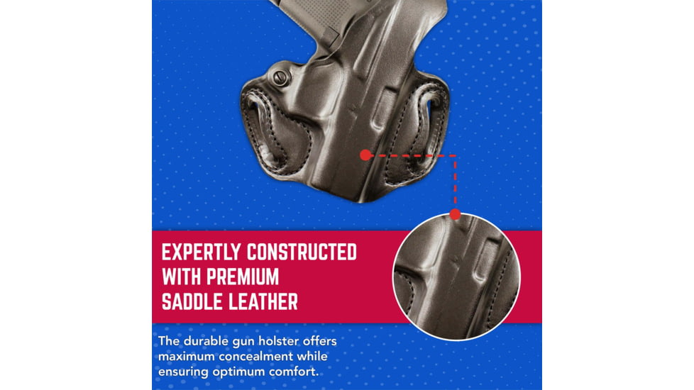 DeSantis Thumb Break Mini Slide Leather OWB Holster, S&amp;W Bodyguard 2.0, Right Hand, Leather Construction, Matte Finish, Tan, 085TA5ZZ0