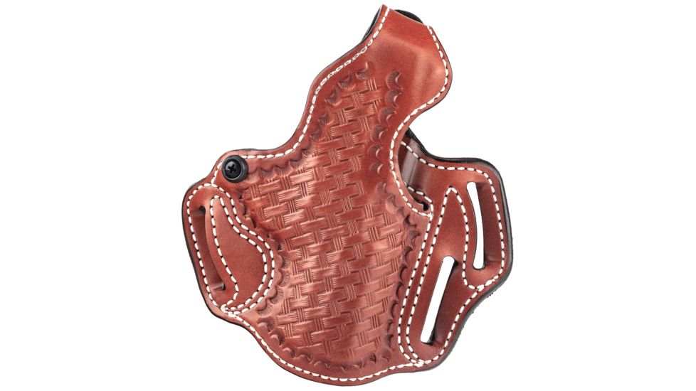 DeSantis Thumb Break Scabbard Holster - Right, Tan, Lined, Basketweave, 3 Slot 001TG82Z0 - FITS S&amp;W 469, 669, 69-04, 69-06, 69-24, 69-26, 69-29, 39-13, 39-14, 39-13TSW