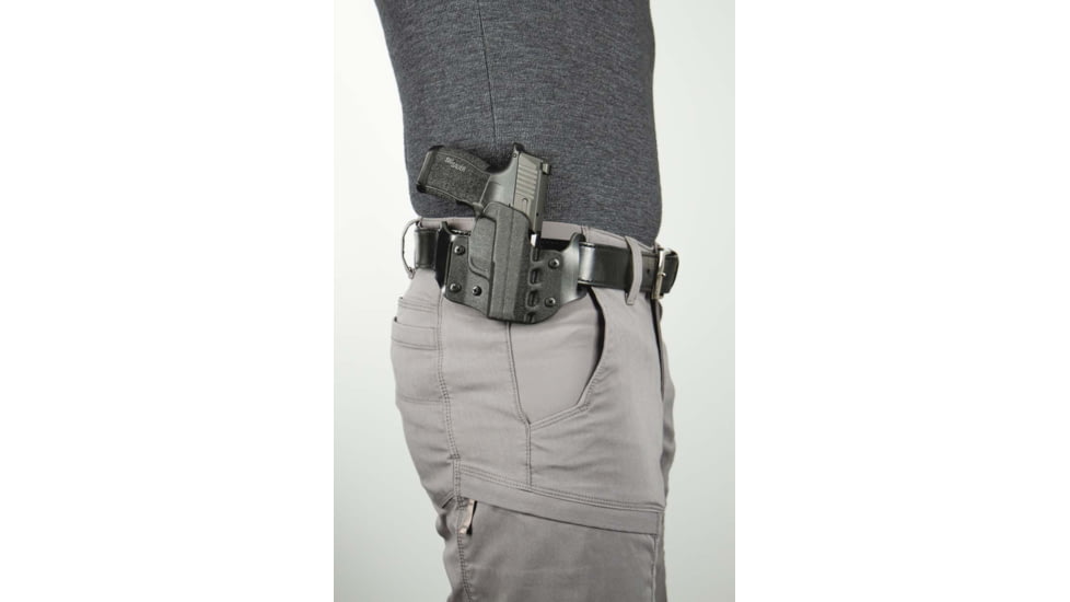 DeSantis Veiled Partner OWB Kydex Holster, S&amp;W M&amp;P Shield 9/40, S&amp;W M&amp;P Shield M2.0 9/40, Left Hand, Kydex, Black, 195KBX7Z0