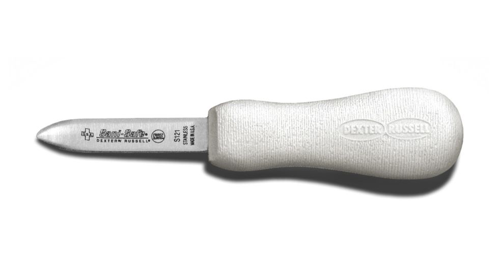 Dexter Russell Sani-Safe 2in Dexsteel Blade New Haven Pattern Oyster Knife, White Handle, S121PCP