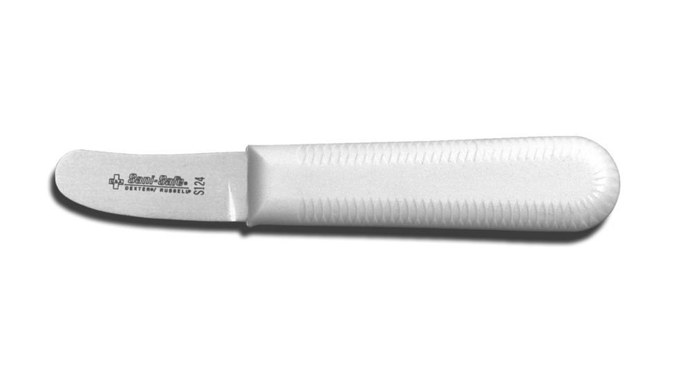 Dexter Outdoors Sani-Safe 2in Dexsteel Blade Scallop Knife, White Handle, S124