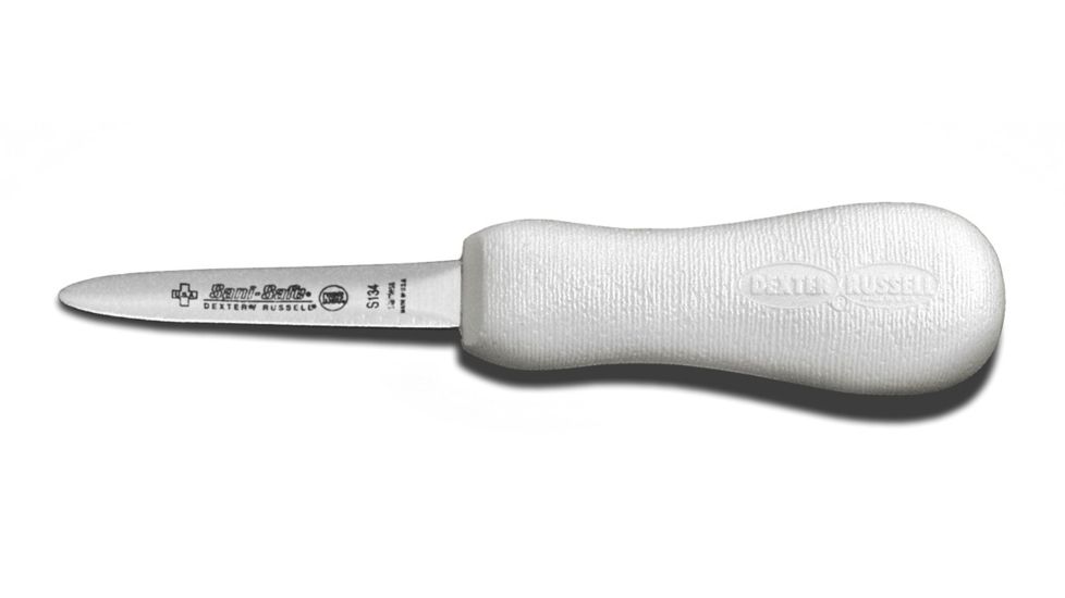 Dexter Outdoors Sani-Safe 3in Dexsteel Blade Boston Pattern Oyster Knife,White Handle, S134PCP