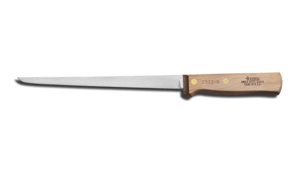 Dexter Outdoors Traditional 8in Carbon Steel Flexible Fillet Knife, Rosewood Handle, 2333-8PCP