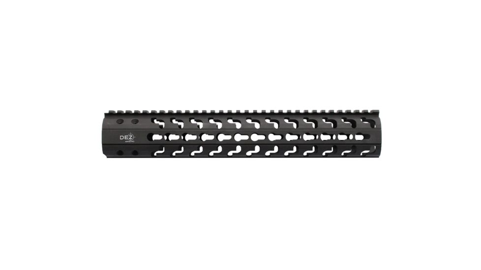 DEZ Arms AR-15 Keymod Handguard, 12.71 inch, Rifle Length, Anodized, Black DZT-KM15-12