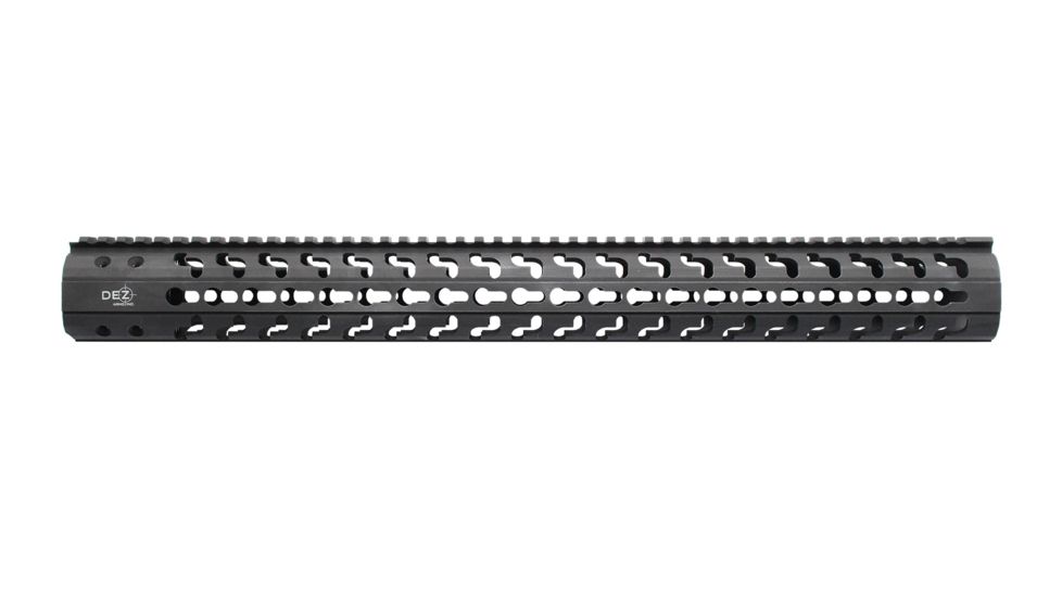 DEZ Arms AR-15 Keymod Handguard, 19.31 inch, SS Extended Length, Anodized, Black DZT-KM15-19