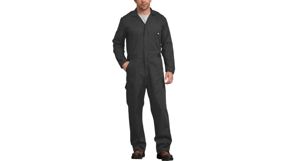 Dickies Cotton Long Sleeve Coveralls, Black - 48300BK 4X RG