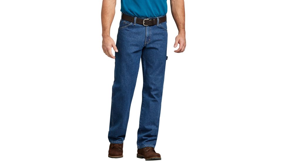 Dickies Mens Relaxed Fit Carpenter Denim Jean, Stonewashed Indigo Blue - 1993SNB 30 30