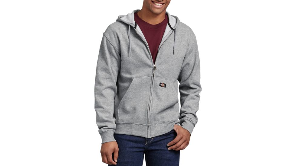 Dickies - Midweight Fleece Full Zip Hoodie, Heather Gray - TW391HG M RG