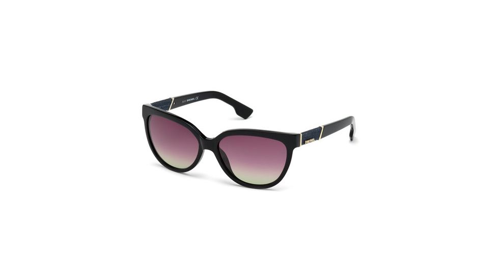 Diesel DL0102 Sunglasses - Shiny Black Frame Color