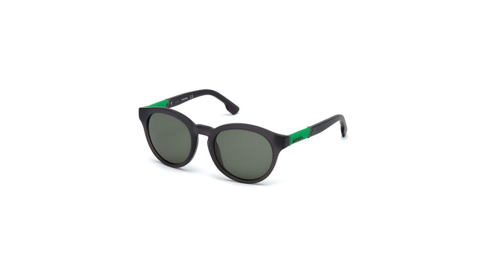 Diesel DL0115 Sunglasses - Gray Frame Color, Green Lens Color
