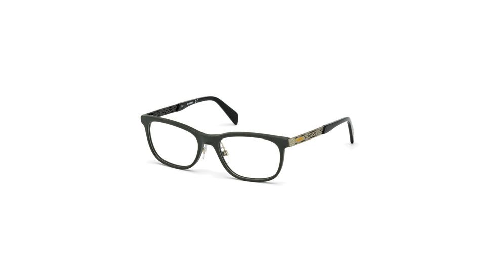 Diesel DL5162 Eyeglass Frames - Matte Dark Green Frame Color, Clear Lens Color