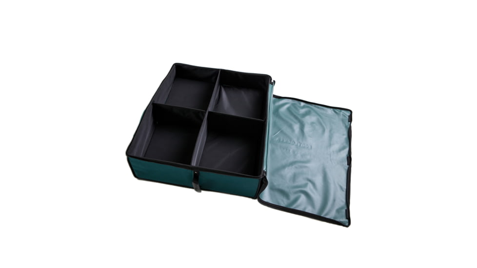 Disc-O-Bed Angled Expandable Under Bunk FootLocker, 29in L x 24in W x 8.5-5.5in H, Green, 19812/GRN
