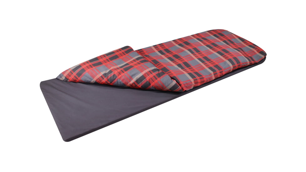 Disc-O-Bed Duvalay with Luxury Memory Foam Sleeping Bag &amp; Duvet, Adults, Lumberjack, Large, 50314