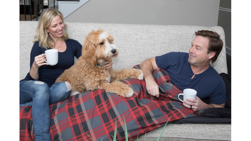 Disc-O-Bed Duvalay with Luxury Memory Foam Sleeping Bag &amp; Duvet, Adults, Lumberjack, Large, 50314