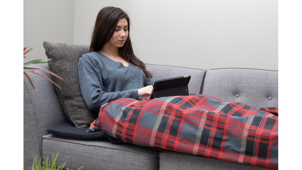 Disc-O-Bed Duvalay with Luxury Memory Foam Sleeping Bag &amp; Duvet, Adults, Lumberjack, Large, 50314