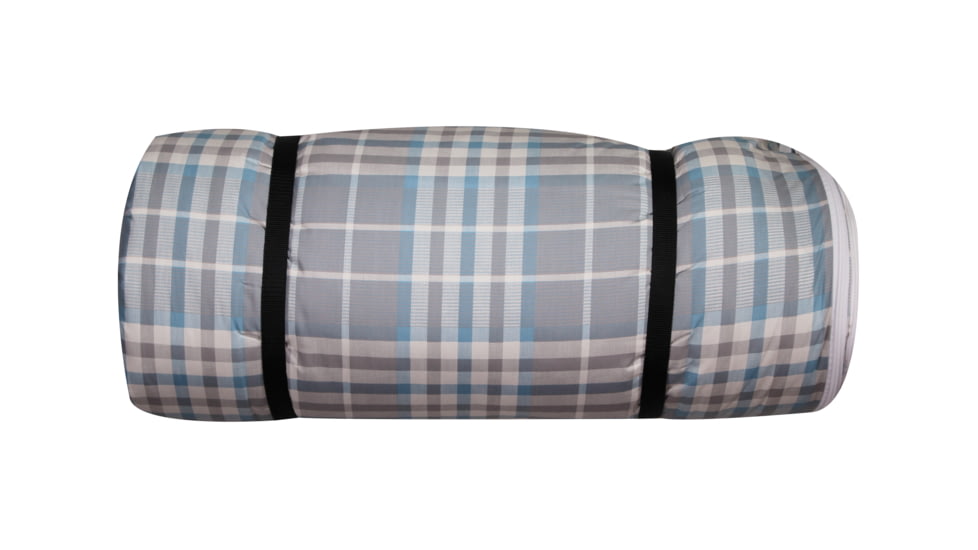 Disc-O-Bed Duvalay with Luxury Memory Foam Sleeping Bag &amp; Duvet, Adults, Ocean Plaid, Large, 50214