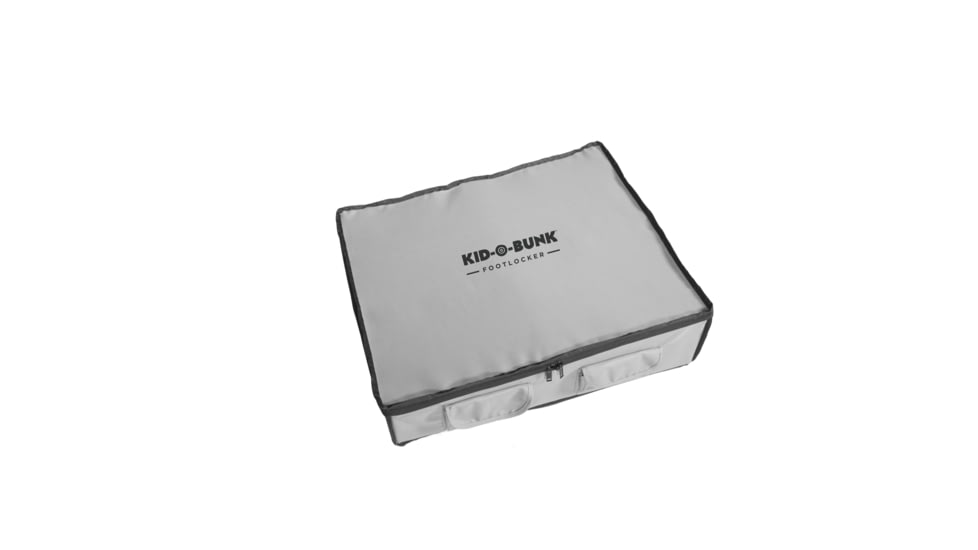 Disc-O-Bed Kid-O-Bunk Angled Footlocker, 600D Polyester, Grey, Childs, 50052