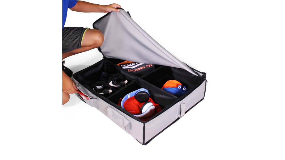 Disc-O-Bed Kid-O-Bunk Angled Footlocker, 600D Polyester, Grey, Childs, 50052