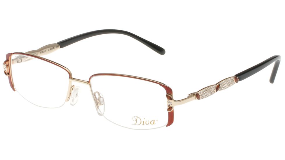 Diva 5334 Bifocal Prescription Eyeglasses, Brown Frame, DI5334820BI
