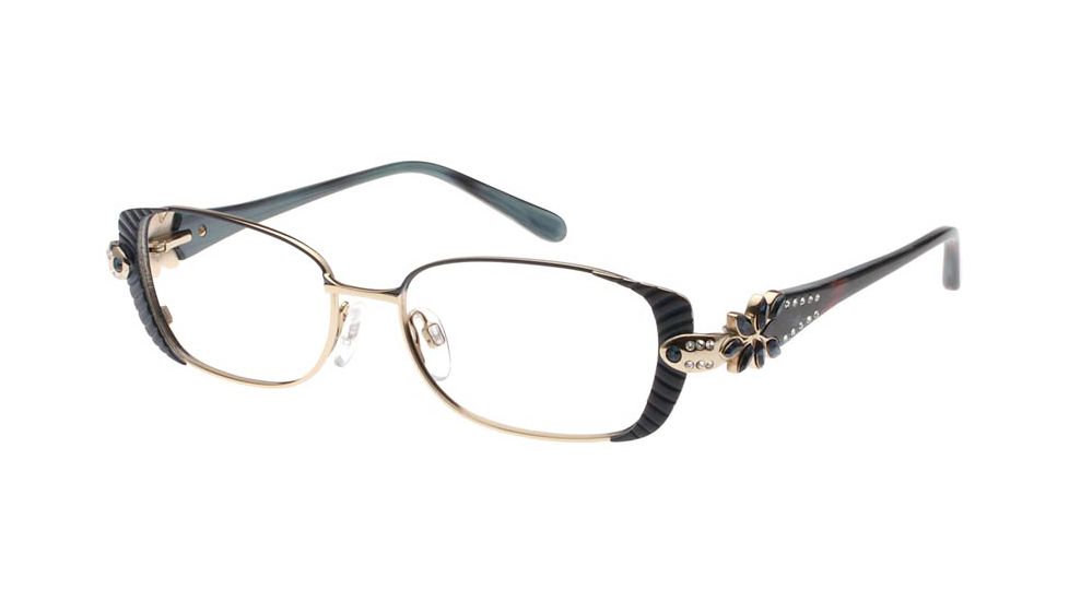 Diva 5413 Eyeglass Frames, Female, Blue-Gold Frame, 52-15-135 5413-03TE