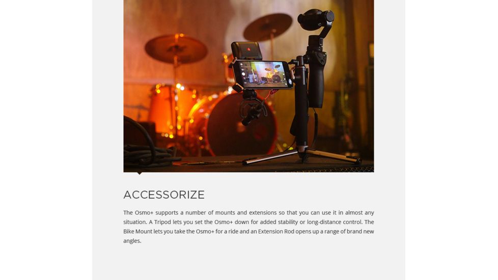 DJI Innovations Osmo Plus Handheld Gimbal and Camera, CP.ZM.000425