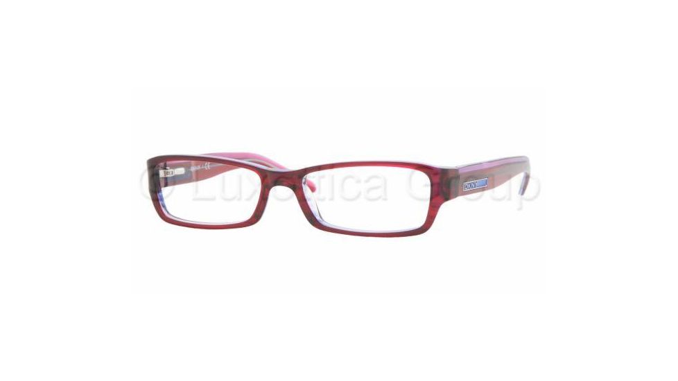 DKNY DY 4587 Eyeglasses Styles Striped Red/Transparent Blue Frame w/Non-Rx 51 mm Lenses, 3404-5116, DKNY DY 4587 Eyeglasses Styles Striped Red/Transparent Blue Frame w/Non-Rx 51 mm Lenses