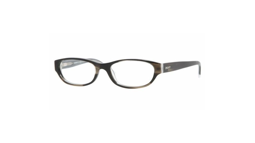 DKNY DY 4591 Eyeglasses Styles - Top Dark Green Striped Frame w/Non-Rx 50 mm Diameter Lenses, 3276-5016