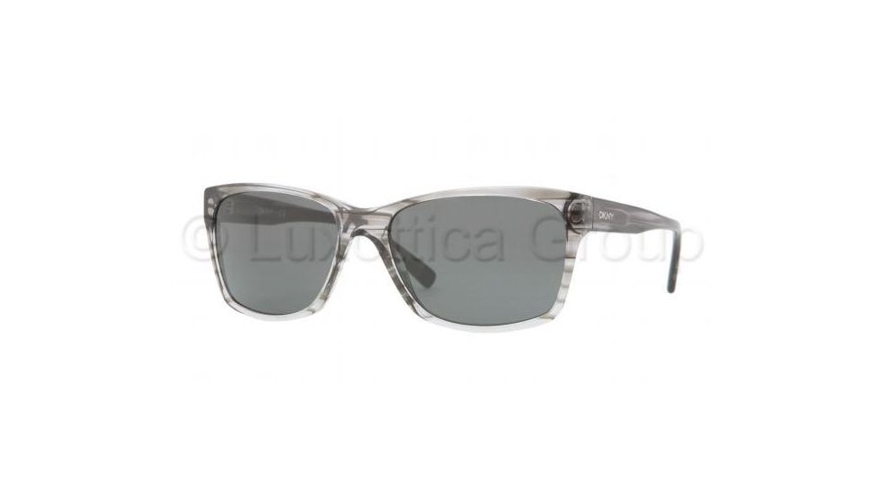 DKNY DY4089 DY4089 Single Vision Prescription Sunglasses DY4089-344987-5817 - Lens Diameter 58 mm, Frame Color Striped Gray