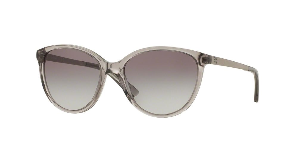 DKNY DY4138 Progressive Prescription Sunglasses DY4138-369611-57 - Lens Diameter 57 mm, Frame Color Grey Crystal/satin Silver