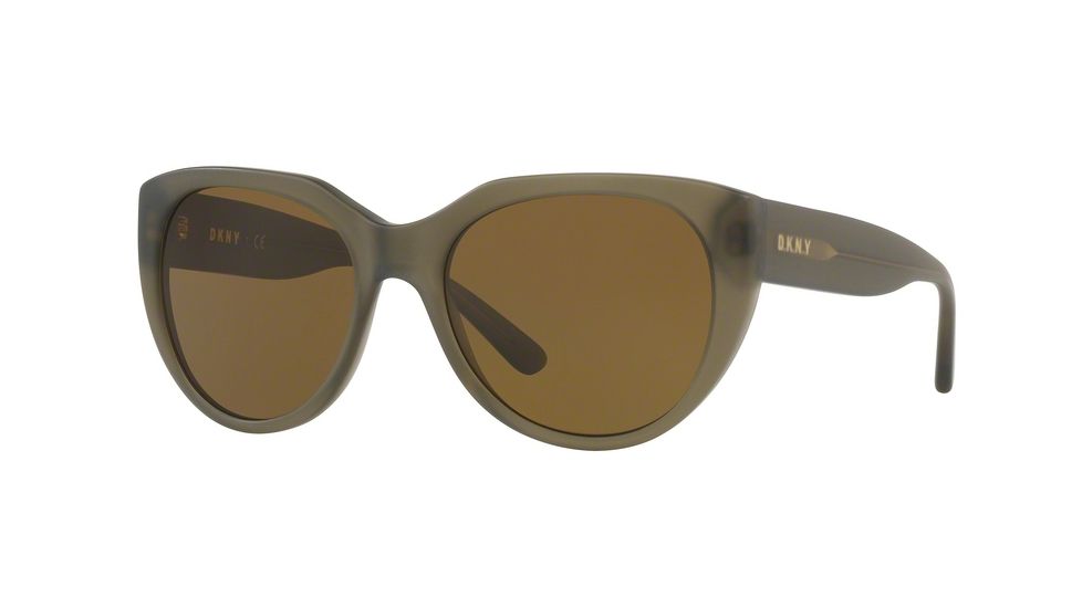DKNY DY4149 Single Vision Prescription Sunglasses DY4149-374673-55 - Lens Diameter 55 mm, Frame Color Matte Olive