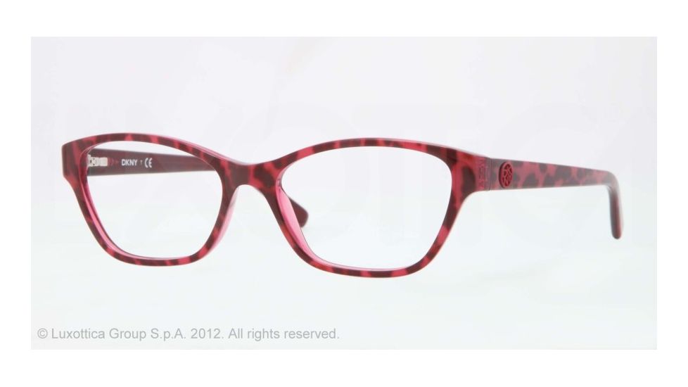 DKNY DY4644 Progressive Prescription Eyeglasses 3617-51 - Top Leopard On Cyclamen Frame, Demo Lens Lenses