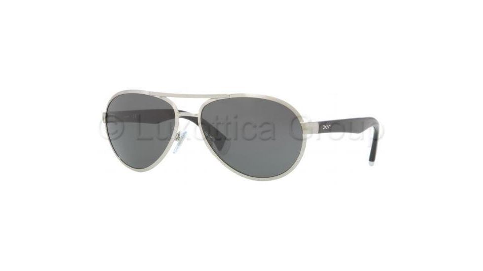 DKNY DY5069 Sunglasses 101087-5815 - Brushed Silver Frame, Gray Lenses