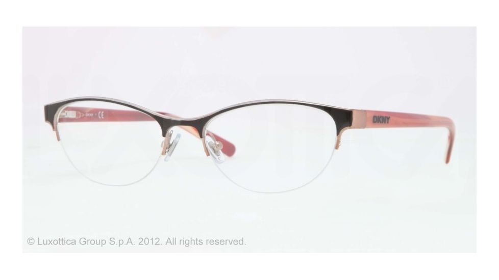 DKNY DY5642 Progressive Prescription Eyeglasses 1214-52 - Peach Frame, Demo Lens Lenses