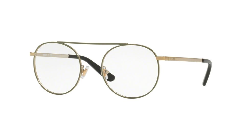 DKNY DY5656 Prescription Eyeglasses 1241-50 - Gold / Military Frame