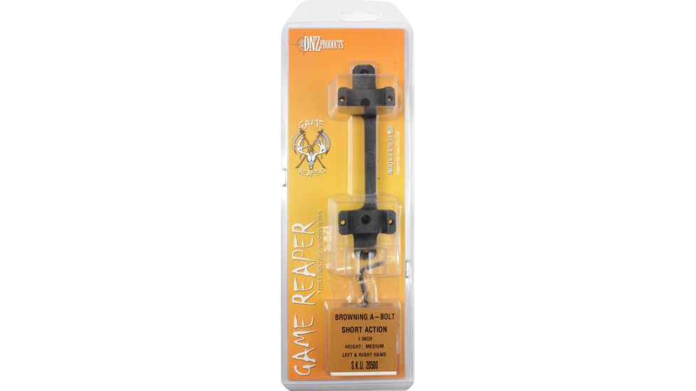 DNZ Products Game Reaper Scope Mount - Browning A Bolt Short Action, Medium Ring, 1 in Tube, Black Matte, 20500