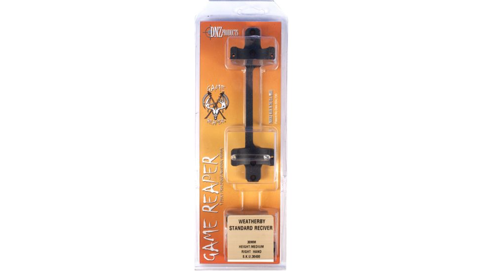 DNZ Products Game Reaper Scope Mount - Weatherby Mark V, Medium Ring, 30 mm Tube, Black Matte, 30400