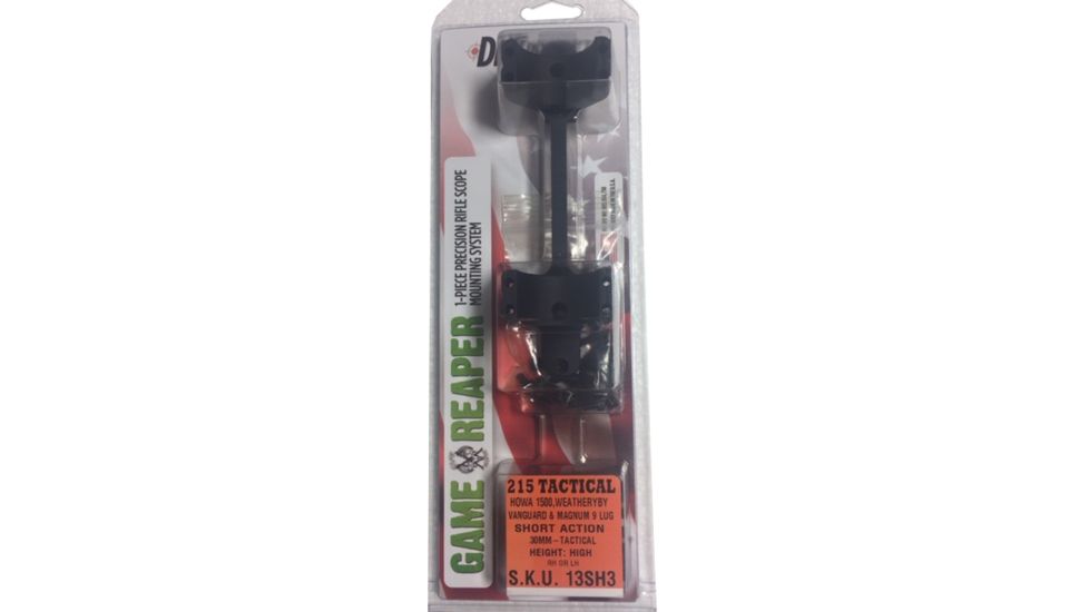 DNZ Products 215 Tactical Scope Mount - Howa 1500, Weatherby Vanguard, Short Action, High Ring, 0 MOA, 30 mm Tube, Black Matte, 13SH3