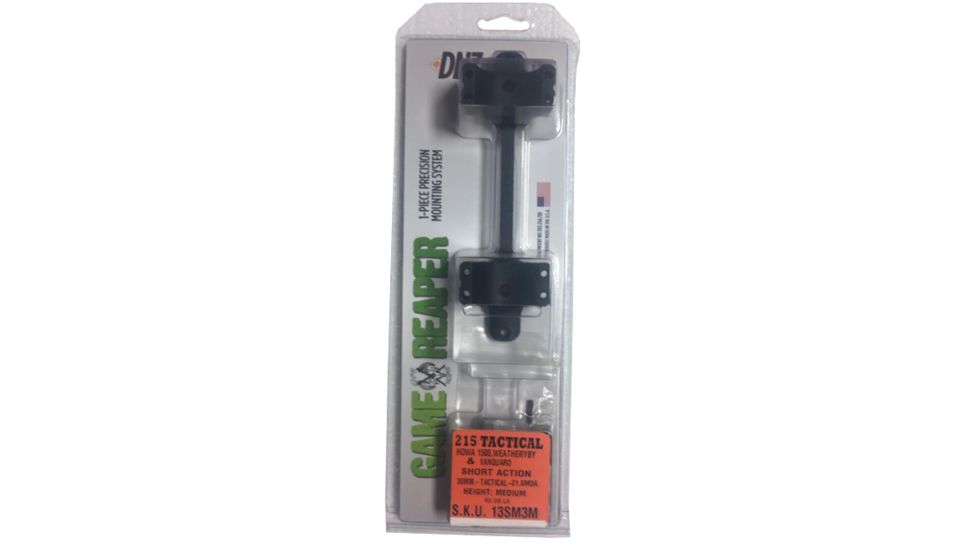 DNZ Products 215 Tactical Scope Mount - Howa 1500, Weatherby Vanguard, Short Action, Medium Ring, 21.5 MOA, 30 mm Tube, Black Matte, 13SM3M